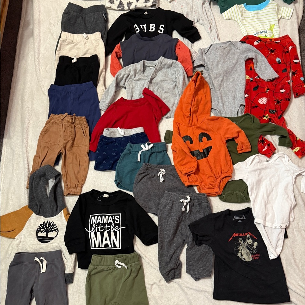 Bundle of boys 12 month old clothes. Used. Good condition. No stains